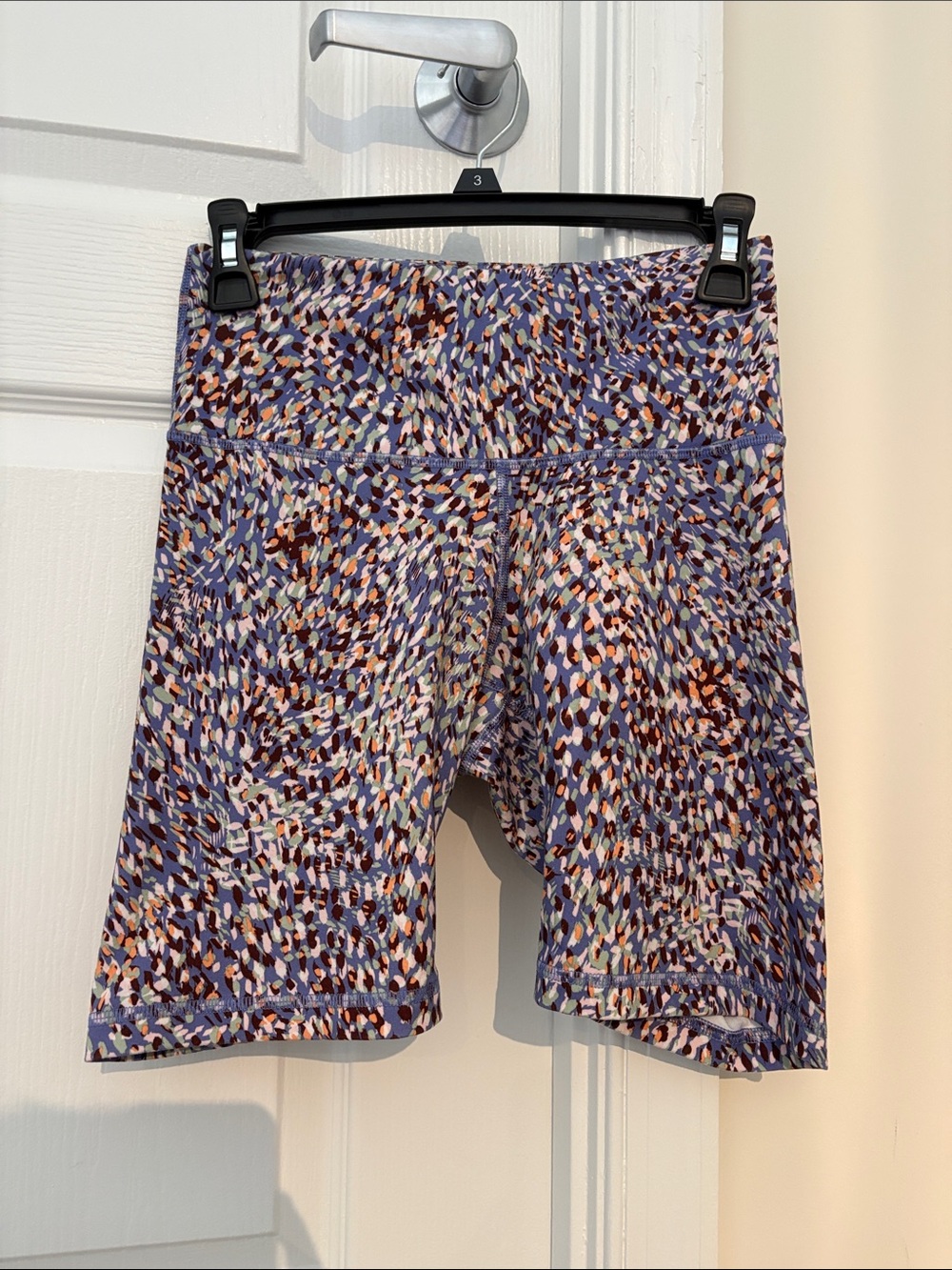 Old Navy Lavender Multi Print High-Rise Bike Shorts